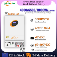 jsdsolar 11KW 6.5KW 4KW Hybrid Solar Inverter Off Grid Pure Sine Wave Wifi Inverter 24V 48V Output with MPPT 160A Solar Charger