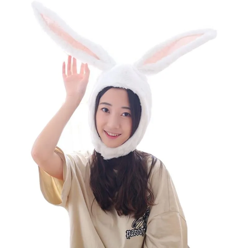 

Plush Fun Bunny Ears Hood Women Costume Hats Christmas Gift Warm Soft and Cozy
