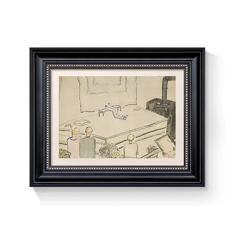 

Non-nail antique bathroom moisture-proof decorative painting designer model looks good