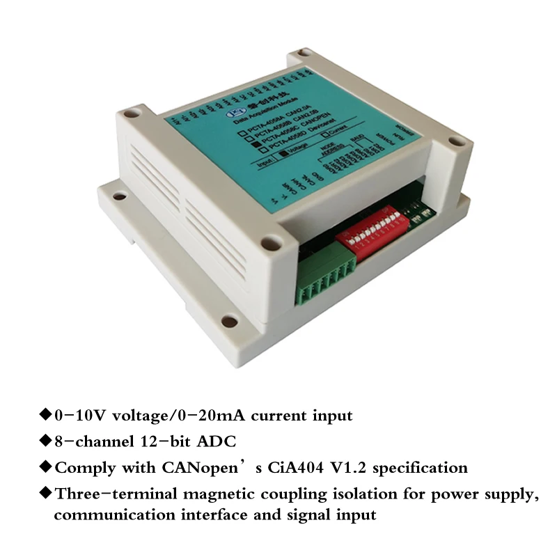 Industrial Isolation Current And Voltage 0-20mA/0-10V Analog Acquisition Module IO Module CAN BUS