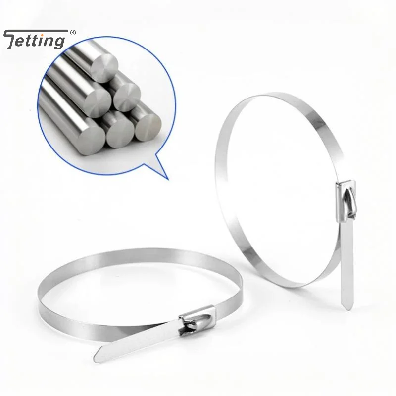 100Pcs Metal Zip Ties Cutter UV Resistant Tool Fence Ties 4.6mm Width Heavy Duty 304 Stainless Steel Cable Tie