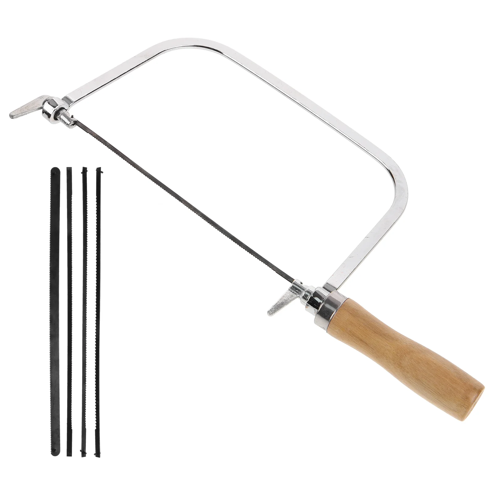 

1 Set Coping Saw Wooden Handle Saw Woodworking Hand Saw Tool with Replacement Blades scroll for woodworking