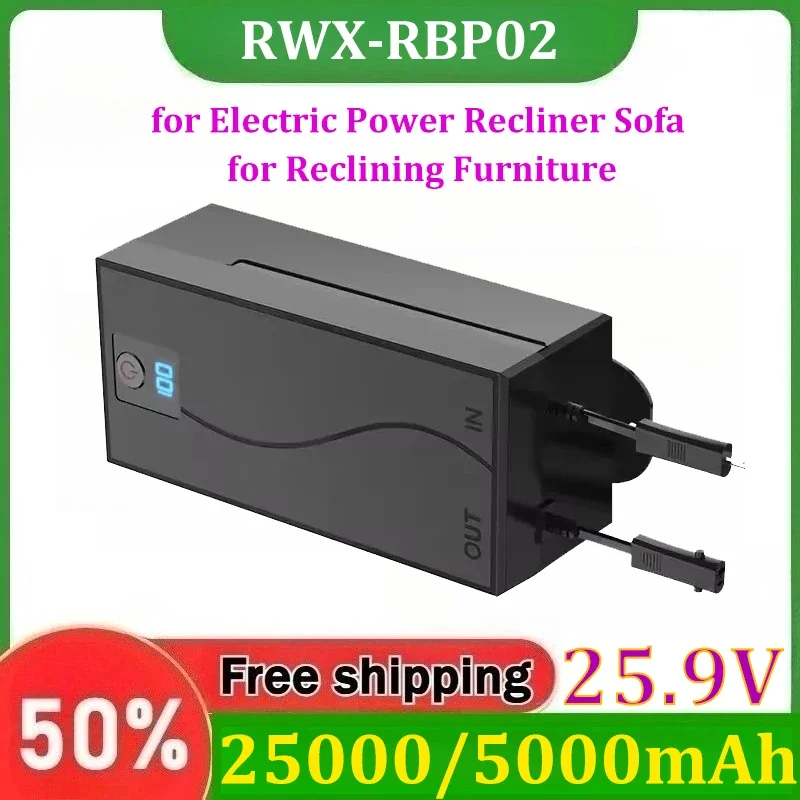 for Electric Power Recliner Sofa for Reclining Furniture Universal Replacement 25.9V 2500/5000mAh Battery Pack Power Supply
