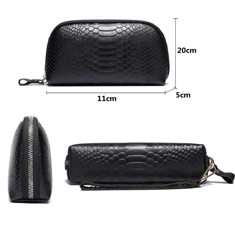 Genuine Leather Women Wallets with Strap Female Long Purses Handbags Coin Purse Cards Holder Ladies Sheepskin Wallet