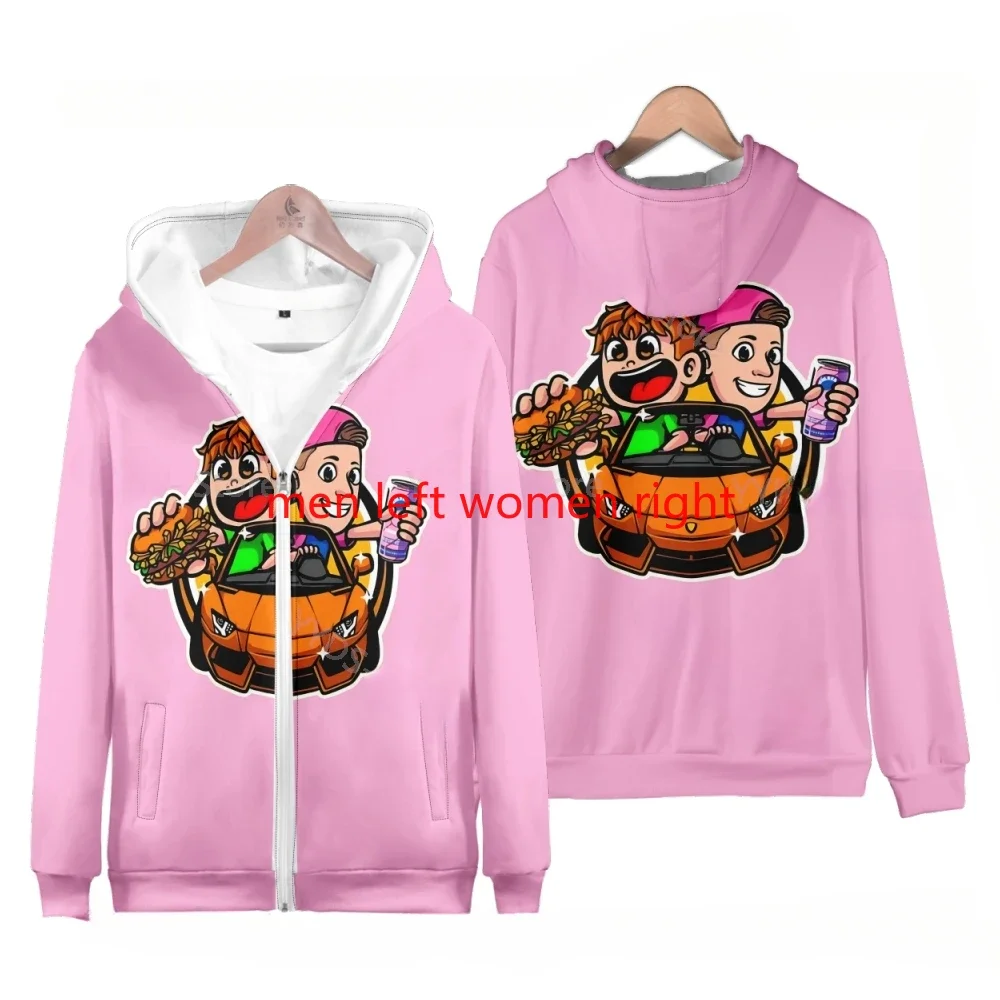 Burgerpommes Icrimax Kids Zipper Hoodie Cartoon Print Autumn/Winter Long-sleeved Hooded Sweatshirt Casual Top for Boys and Girls