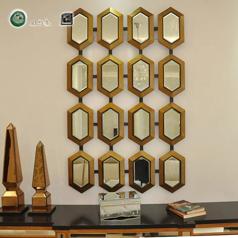 

D80 Neoclassical mirror, decoration, porch, makeup, wall hanging mirror, rectangle, postmodern