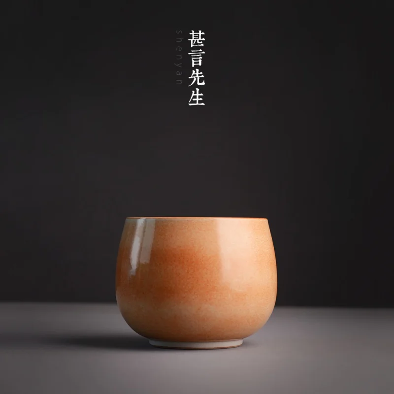 Mr. Zhiyan's High Temperature Kiln Changed to Zhiye Glazed Tea Bowl Ceramic Residue Pure Hand-made Soaking Tools, Water Washed W