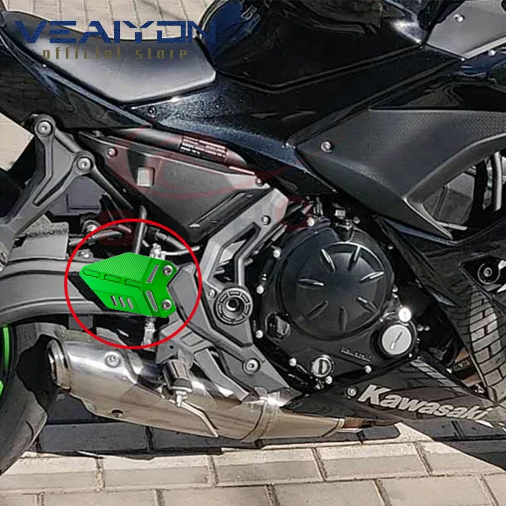 Reposapiés de motocicleta, placas de talón de cilindro de freno delantero, Protector para KAWASAKI Z650 NINJA 650 NINJA650 2017-2022 2021