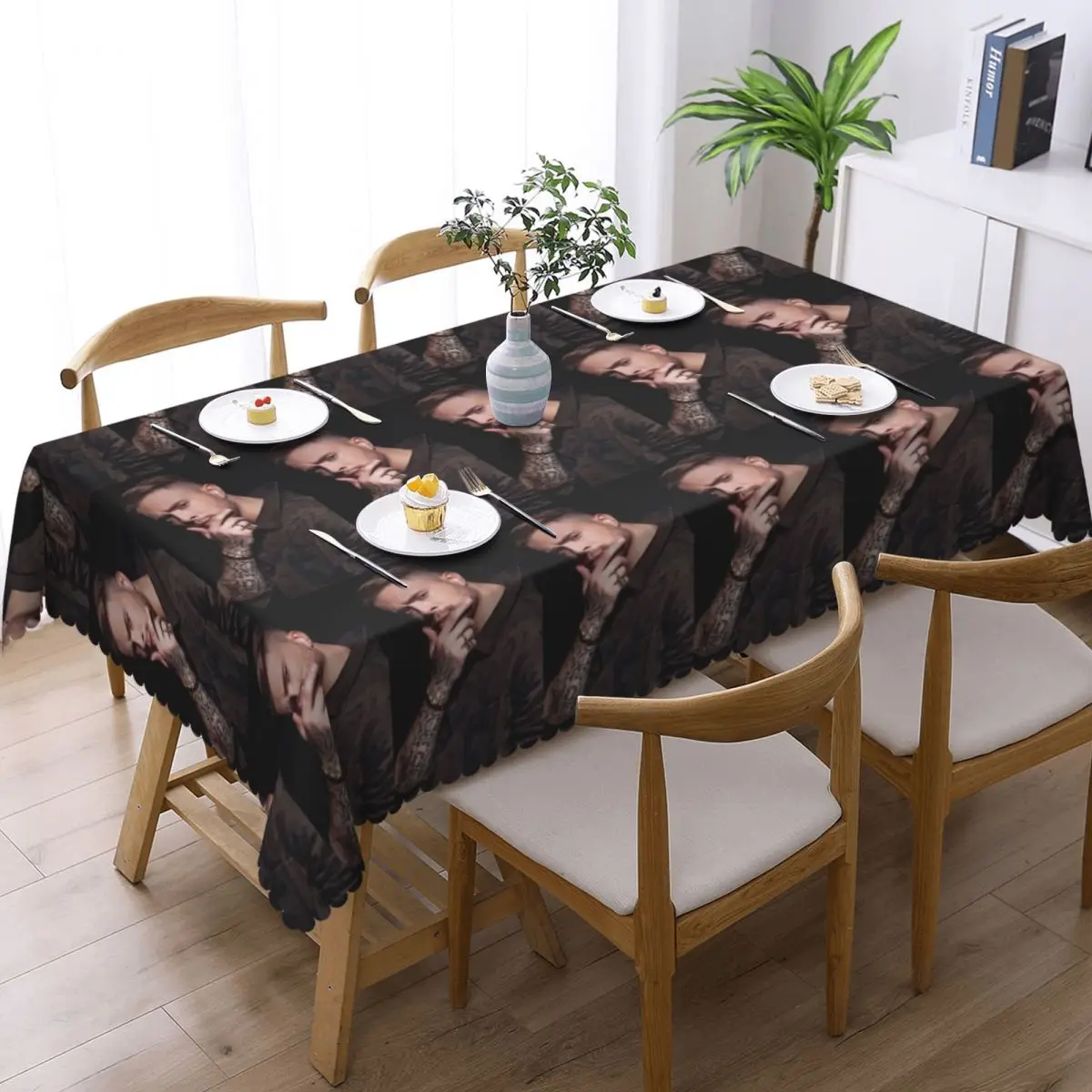 Egor Kreed Russian Rapper Customized Rectangular Tablecloth Waterproof Table Cover for Festival Party Decorations Table Cloth