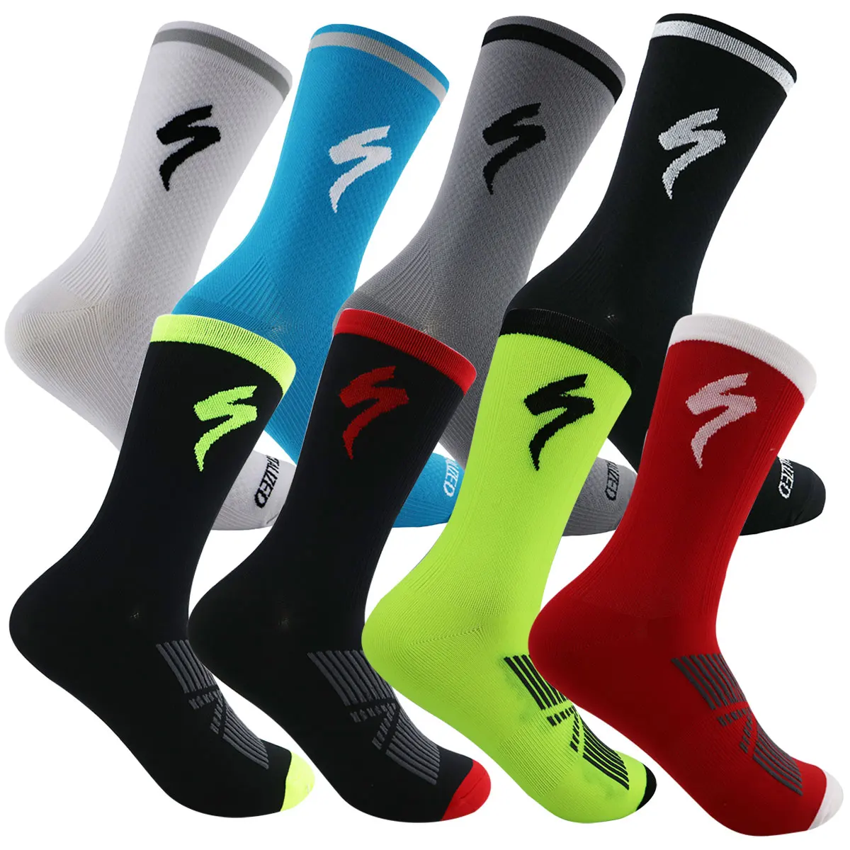 1pairs of professional competition men's and women's cycling socks, sports cycling socks, mesh basketball badminton cycling soc