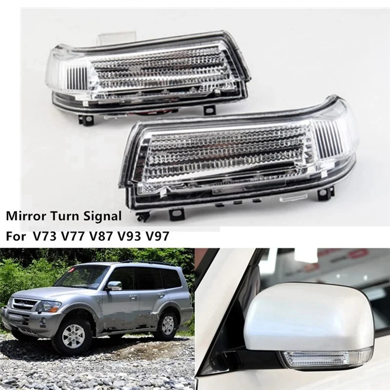 Clignotant LED pour Mitsubishi Pajero V77, V93, V97, enquêter de position latéral, Automobile, Course, 8351A029, 8351A030, 2006-2019