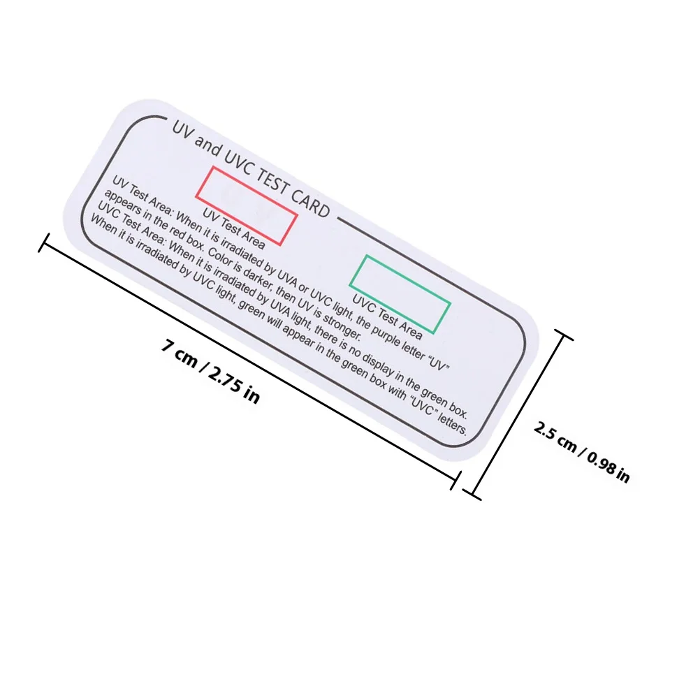 การ์ดตรวจจับรังสียูวี 6 ชิ้น แถบทดสอบ UVC-UVA สำหรับการวัดความเข้มของแสงแดด กระดาษทดสอบกันน้ำ ตัวบ่งชี้สำหรับมังกรเครา