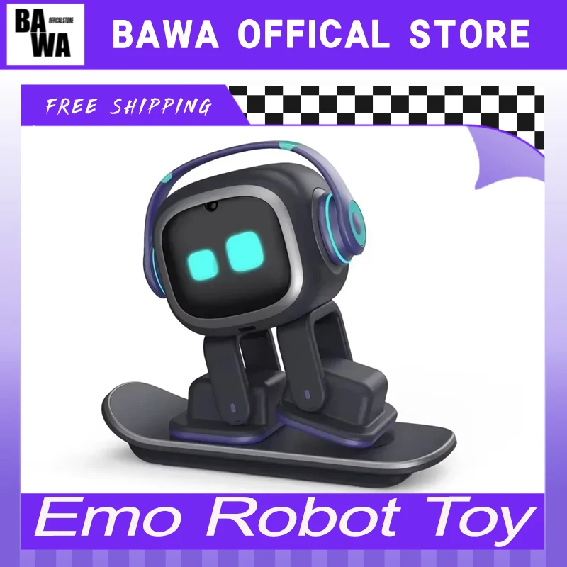 Emo Robot Toy Ai Emotional Children Electronic Pet Emopet Intelligent Voice Interaction Accompany For Desktop Ai Face Recognitio