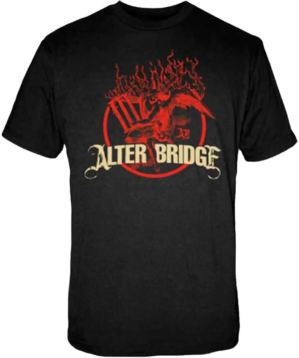 Official Alter Bridge Flames Adult T-Shirt - American Rock Band Tee Men's Clothing Short Sleeve Tops