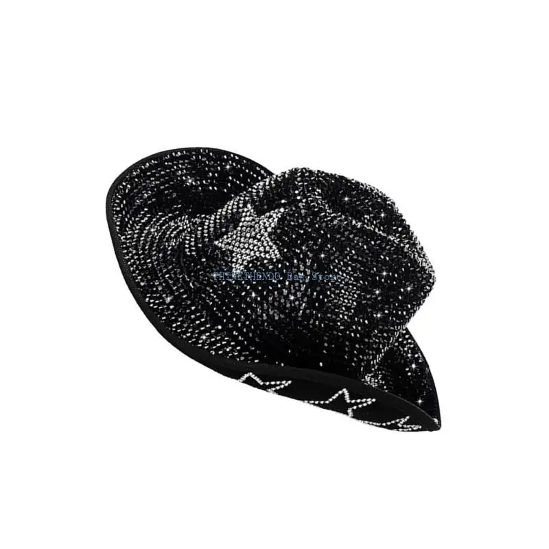 340D Popular Sparkling Rhinestones Hat Carnivals Party Caps for Various Event All Ages