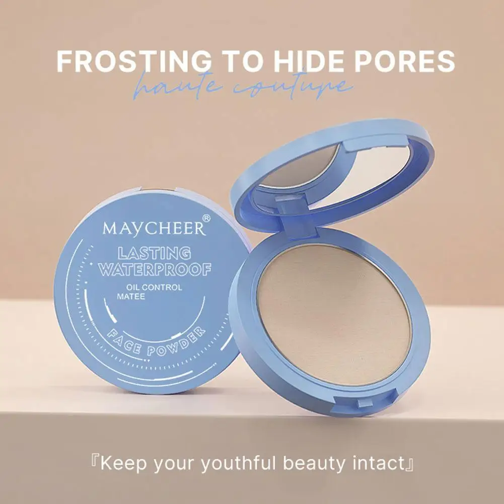 Maycheer Matte gezichtspoeder Compact Oil-Control Langdurig voor 24-uurs Volledig bedekkende damescosmetica voor gezicht