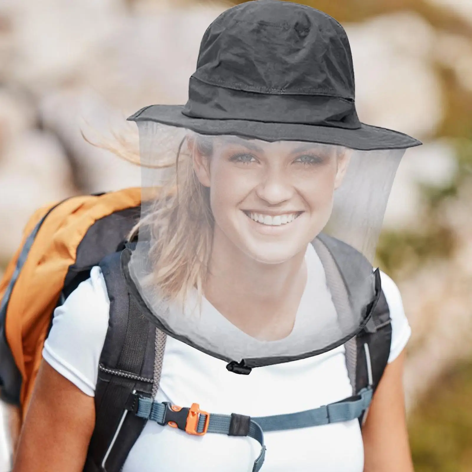 

Москитная шляпа с скрытой сеткой, репеллент от насекомых, пчел, защита для мужчин и женщин, уличная солнцезащитная шапка для рыбалки