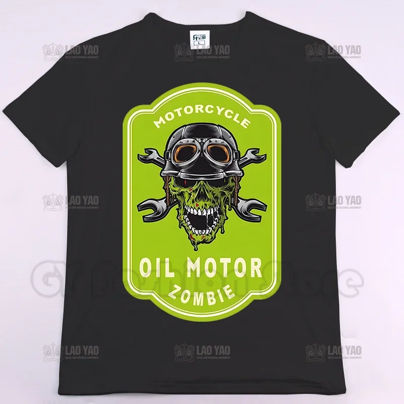 MOTORCYCLE OIL MOOR ZOMBIE Graphic  Shirts SAVE HE EARH Stop Pollution Environmental Protection Oversized  Shirt Harajuku