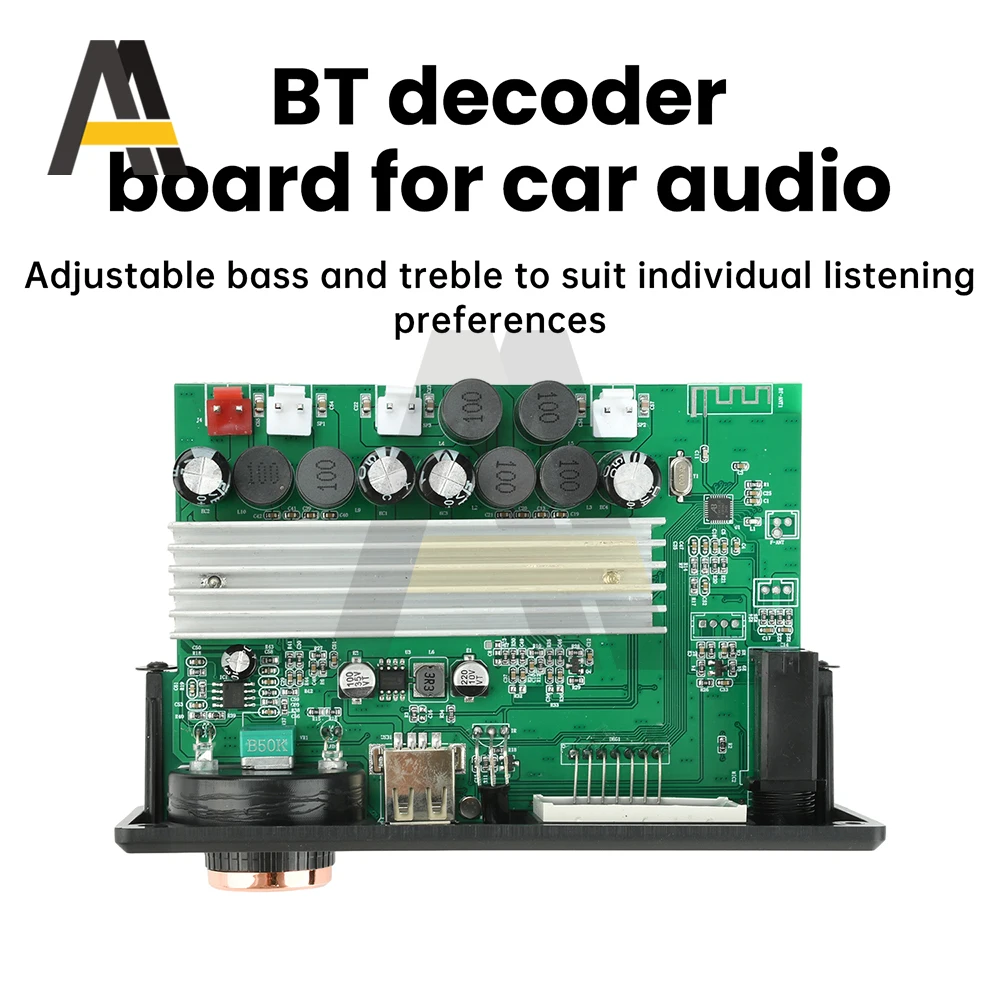 MP3 Bluetooth Decoding Board Car Audio Decoder TPA3116D2 Amplifier Board 2 x50W High Power Stereo Wireless BT 5.3 TWS Function