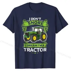 Farmer Snore Dream Tractor T Shirt Farm Cow Country Gift Tee Funny Top T-shirts Cute Tees Cotton Mens Normal