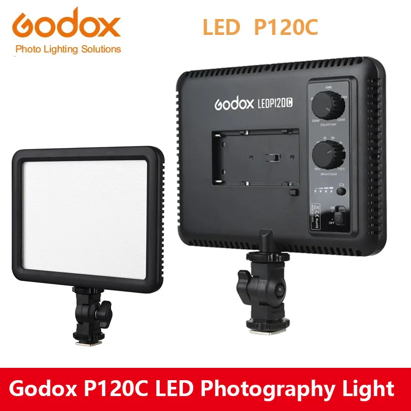 Godox P120C LED Light Ultra Slim LED Panel Video Light 3300K~5600K Studio Lamp for Camera DV Camcorder Canon Nikon