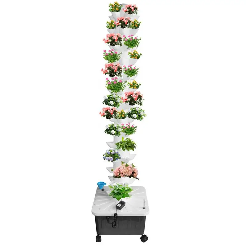 Hydroponic Growing Tower 70 Slots Hydroponic Planter 14-layer Vertical Planter Tower For Indoor Plant Detached Growing House