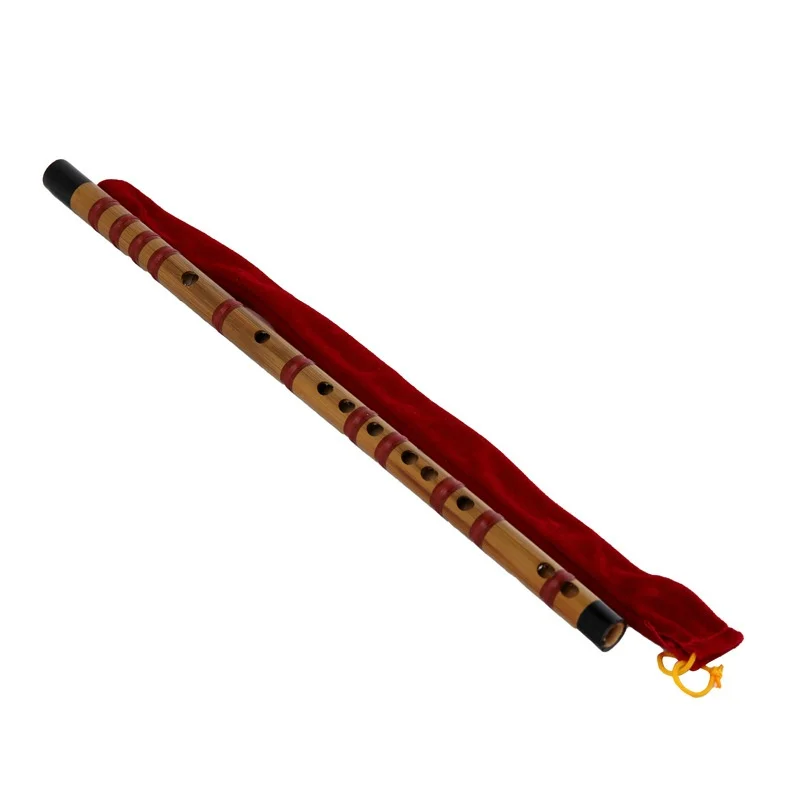 

Boutique Musical Instrument School Students Flute Single Section Flute Bamboo Red Cloth Special Offer