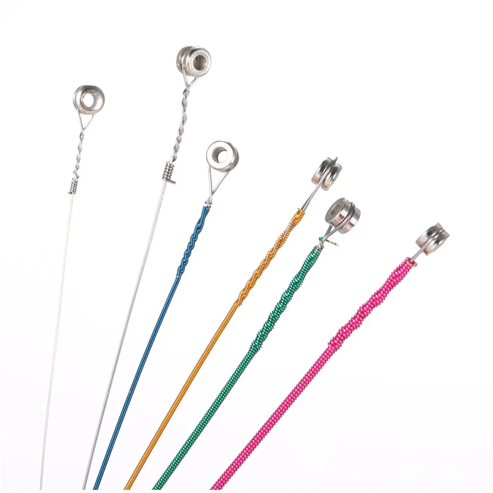 2Sets Colorful Acoustic Guitar Strings Alloy Smooth And Stable Tuning Replacement Guitar Strings Guitar String Set