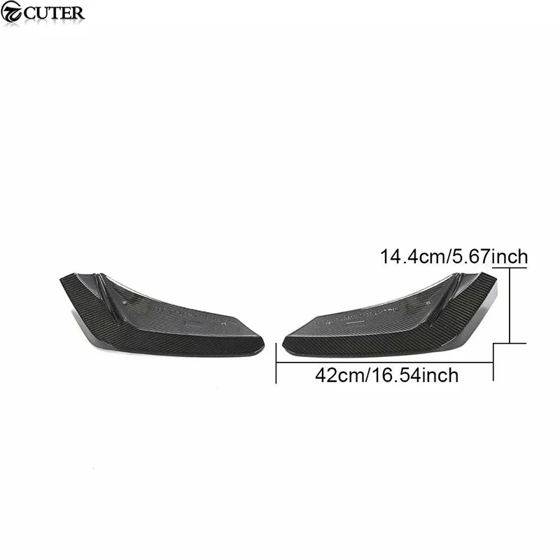 C8 ألياف الكربون الجافة المصد الخلفي مآزر الجانب الفاصل لشروليه كورفيت C8 تصفيف السيارة 2020
