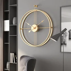 Grandes horloges murales muettes au design moderne, décoration d'intérieur, montres numériques circulaires, décoration de salon, artisanat, 50 cm, 60cm