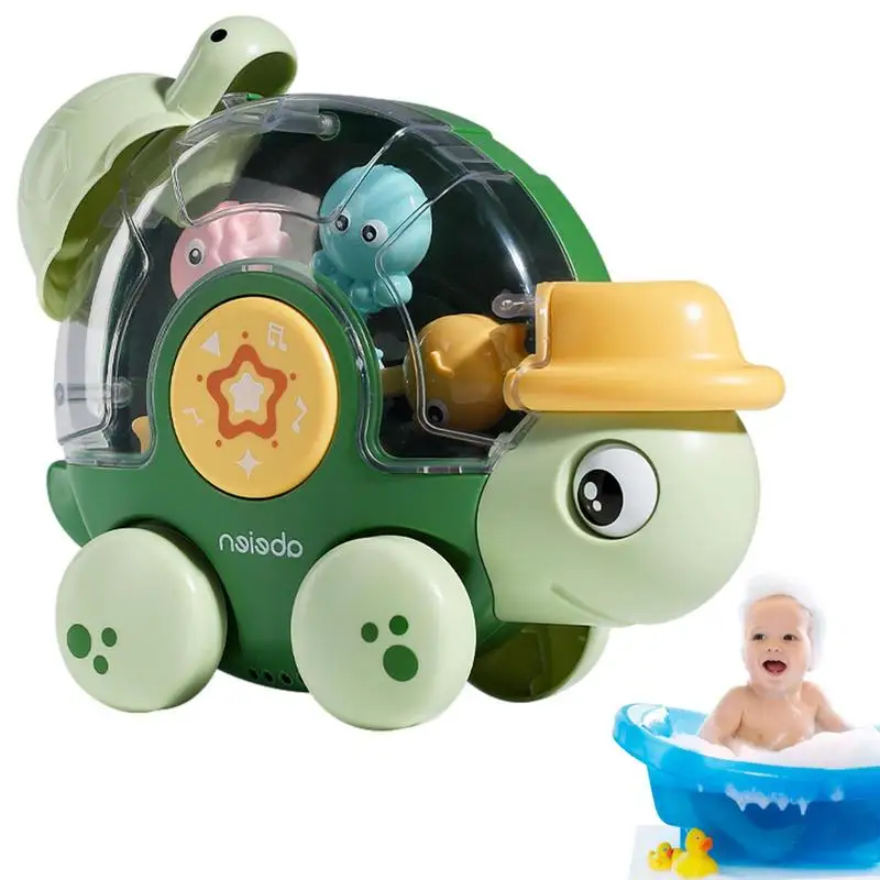 Bathtub Turtle Twirling Turtle Kid Bathtub Water Toys Bath Toys For Toddlers Girl Boy Turtle Car With Sound For Toddlers