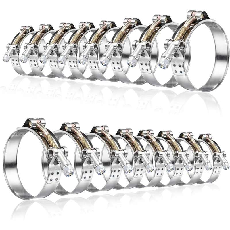 

NEW_16 шт. Набор хомутов для шлангов с Т-образным болтом, диапазон 28-78 мм, для хомутов для шлангов радиатора