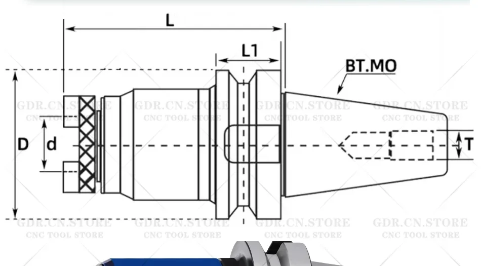 GDR BT GT BT30 GT12 BT40 GT12 BT50 GT12 GT GT12 GT24 Werkzeughalter ISO DIN JIS M2-M30 Spannzangenhalter Werkzeughalterung Werkzeughalterung – Detail 13