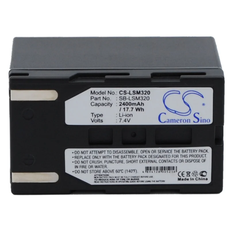 Li-ion Camera Battery for Samsung, 7.4V, 2400mAh, Compatible Models: SC-D263, SC-D351, VM-DC160, VM-DC560, VP-D351, VP-D351i