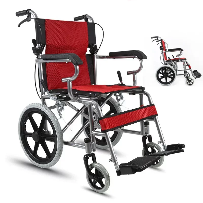 

# Lightweight Portable Folding Manual Wheelchair Handicapped Manual Wheel Chair#