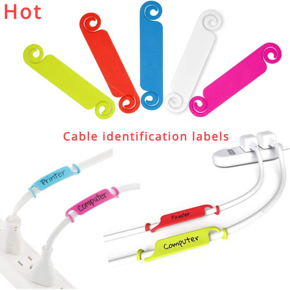 5/20 Cable Labels Cable Management Multicolor Cables Wire Organizer and Cables Wire Identification Tags Color Markers Organiser