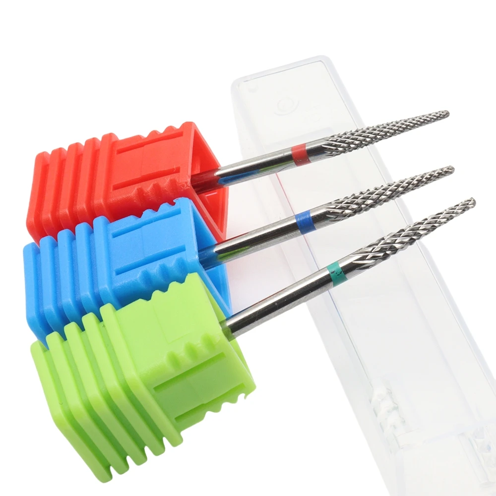 Kwaliteit Wolfraamcarbide Dode Huid Remover Nail Boren 3/32 "Professionele Veilige Carbide Nail Cleaning Boor Voor Eelt