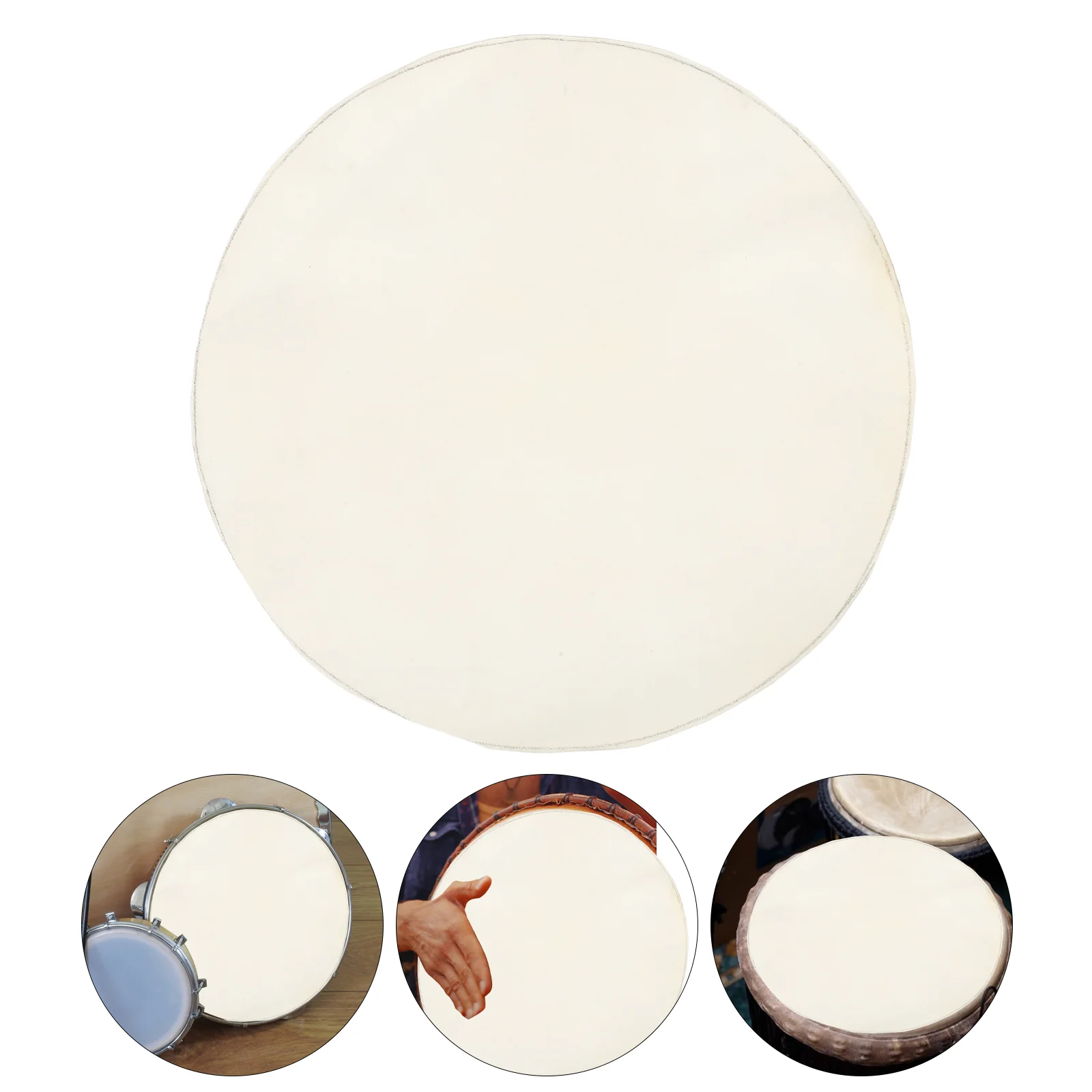 

2pcs Goat Skin Drum Heads For African Drums Soft Texture Rich Tone Drum Head Skin Replacement Part 40cm Drum Head Accessory For