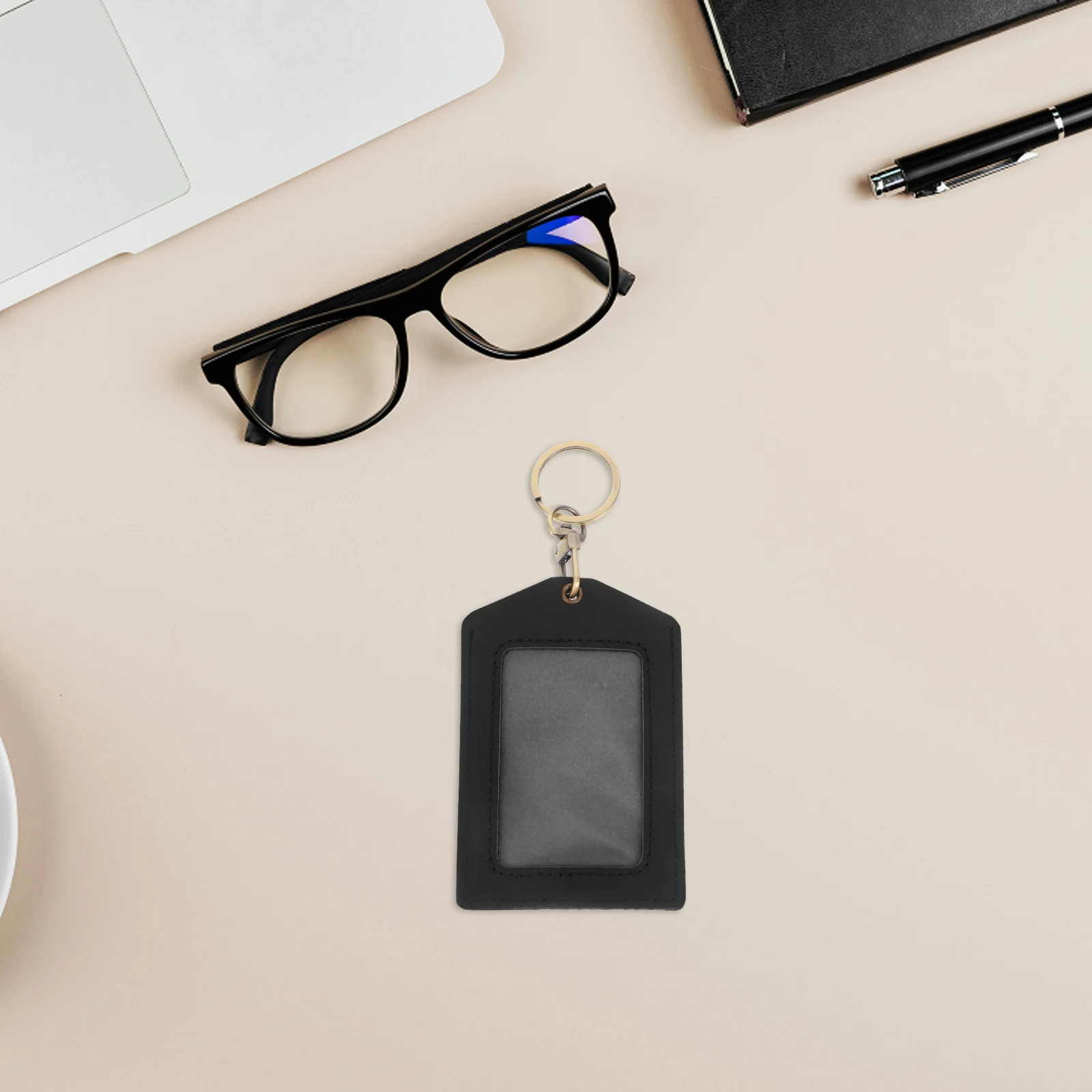 Sleek Id Holder for Lanyard with Transparent Cover Reusable Badge Card Protector for Work Access Control