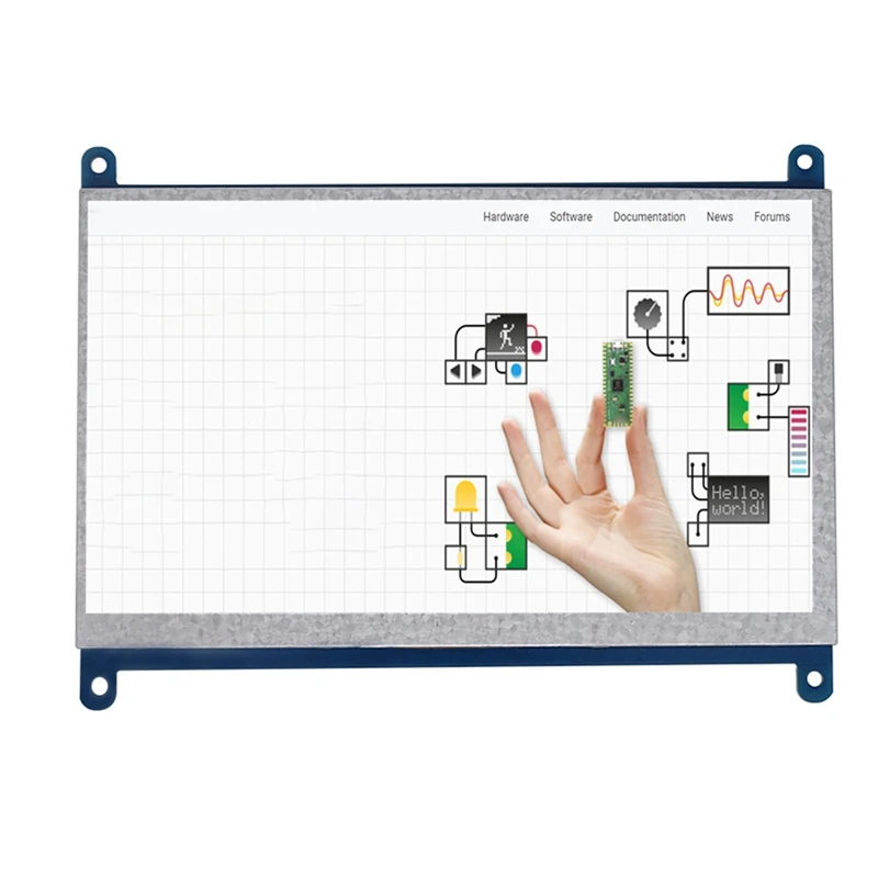 1024X600 7 Inch Touch -Compatible Display Touch Screen Panel For Raspberry Display LCD HD Display Pc Monitor IPS