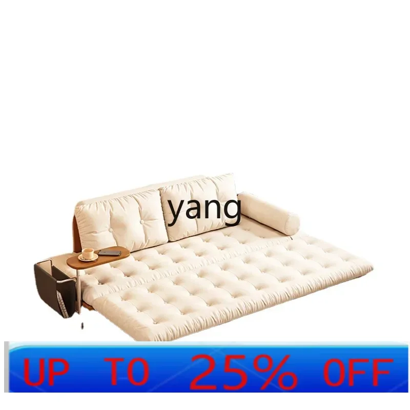 

LTT Retro Folding Sofa Bed Dual-Use Small Apartment Multi-Functional Sofa Bed Modern Simple Solid Wood Retractable Bed