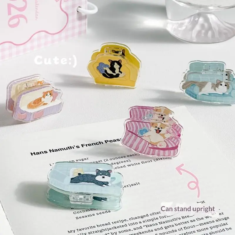 Cute Cats And Dogs Animal Cartoon Sealing Clip  Decorative PP Gift Bag Clip Memo Organizer Suitable For Office Home