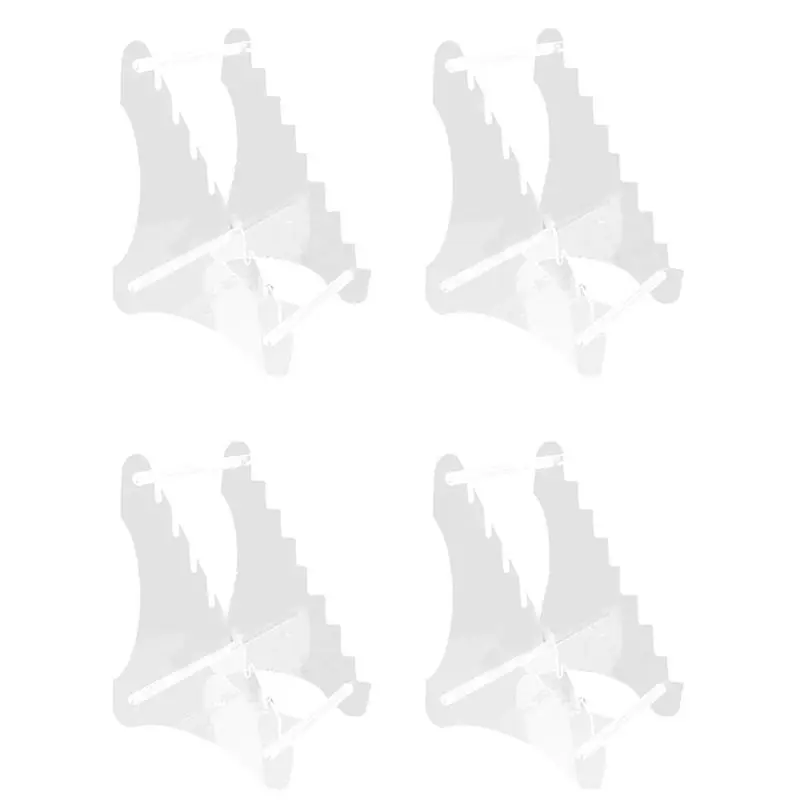 PZHI-Heavy Duty Acrylic Knife Display Stands,Pocket Knives Easel Holder,Hunting Survival Knife Rack,4 Piece (Eight Layers)