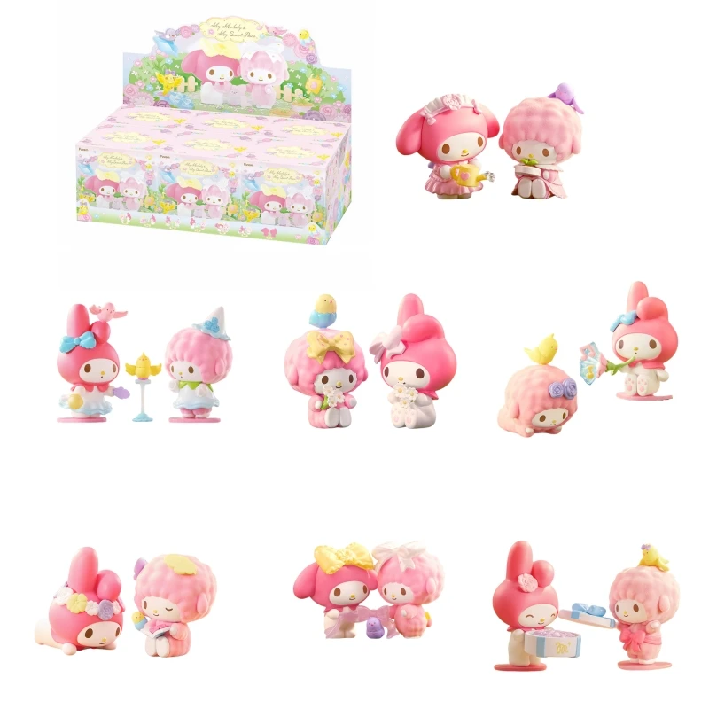 Sanrio My Melody My Sweet Piano Birds Adventure Series 2 Characters in 1 Box Cute Flocked Figure Collectible Desktop Decor Gift