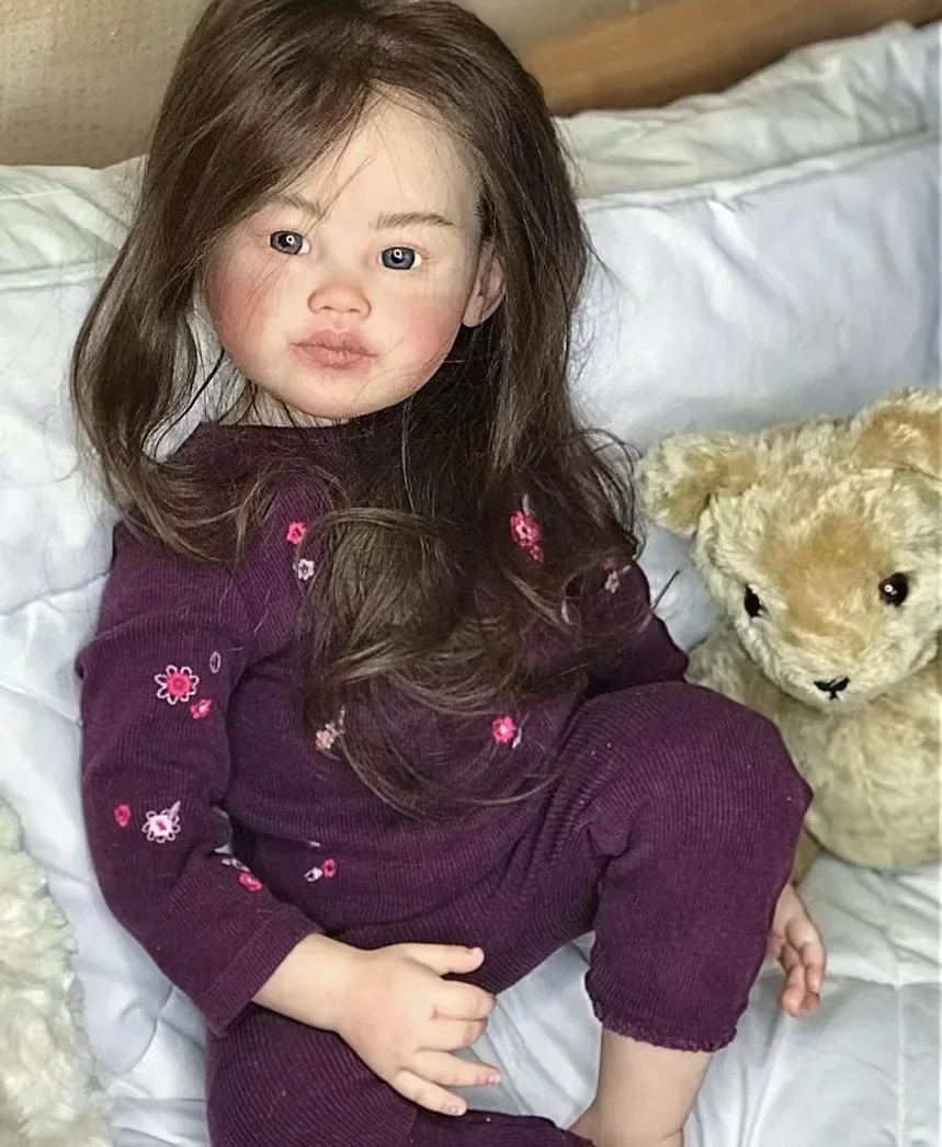 DLS Customized Limited Supply 32inch Reborn Baby Leonie With Hand-Rooted Same Hair Already Finished Doll Birthday Gift