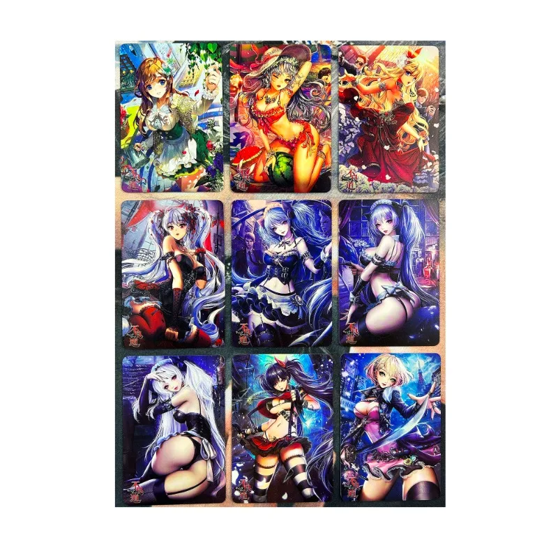 

9pcs/set Anime ACG Beauty Bad Way Collection Card Kawaii Sexy Girls Boutique Set Cartoon Game Collection Hobby Cards Gifts Toys