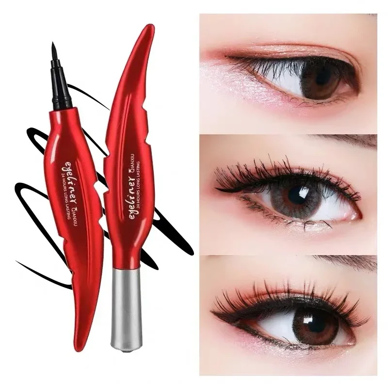 Großhandel dünner Eyeliner wasserdicht Marke Maquiagem Makeup Eyes Pencil Longwear Schwarzes Make-up BULK Eyeliner wasserdicht
