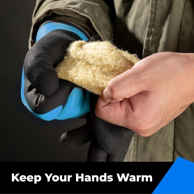 Waterproof Winter Work Gloves Thermal Insulated Freezer Gloves for Outdoor Tasks and Cold Weather Comfort