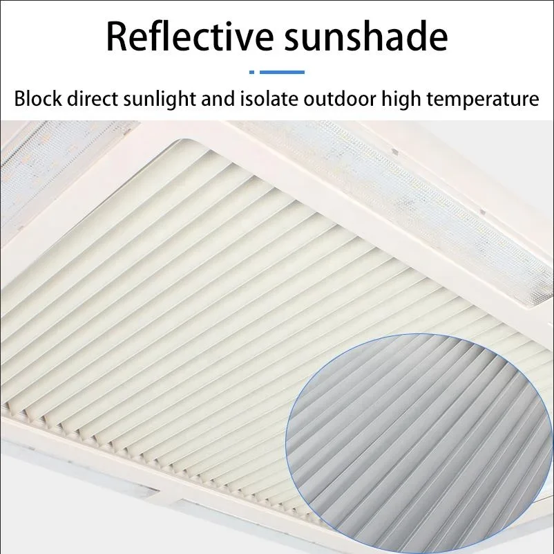 RV Roof Window 500x500mm Double Acrylic LED Sunroof UV Protection for Motorhome Camper Trailer