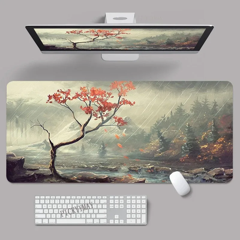 Beautiful Landscape Painting Mouse Pad 400x900 Art Mat Computer Office Gamer Desk Anti-Slip Gaming Keyboard Mat